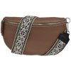 NovaKabelka.sk Reni Grande Taupe s prídavným popruhom III kožená talianska crossbody kabelka hnedá