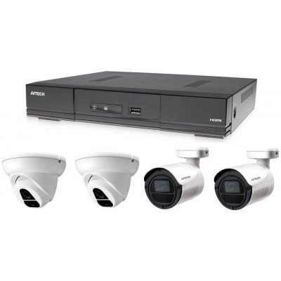 Avtech Kamerový set 1x DVR DGD1005AV, 2x 2Mpx Dome kamera DGC1004XFT a 2x 2Mpx Bullet kamera DGC1105YFT + 2x napájací zdroj ZADARMO!