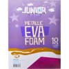 JUNIOR Metallic Eva Foam, dekoračná pena A4 2mm metalická fuksia (10ks)