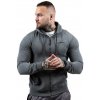 GymBeam pánska mikina Zipper Hoodie Grey Black M