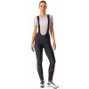 Castelli Velocissima W DT Bibtight, Black/ Hibiscus Veľkosť: M Dámske dlhé zateplené nohavice s trakmi určené do suchých podmienok