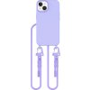 AppleMix Kryt TECH-PROTECT pre Apple iPhone 14 - Podpora MagSafe + šnúrka - gumový - fialový