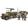 Cobi 3132 World War II Americký ozbrojený terénny automobil Jeep Willys MB & Trailer