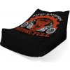 Sablio Sedací vak Lounge Harley-Davidson motor Černé pozadí - 80 x 95 x 50 cm