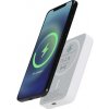 Acrab bezdrôtová magnetická powerbanka 5000 mAh 15W s 20W PD - vyrobené z recyklovaného plastu - Biela