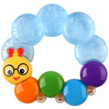 BABY EINSTEIN Hryzačka plnená vodou Teetherpillar modrá