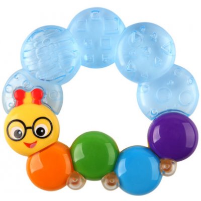 BABY EINSTEIN Hryzačka plnená vodou Teetherpillar modrá