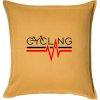 Cycling ekg - Vankúš 50x50 - 50x50 - Iba poťah ( Zlatožltá )