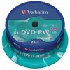 Verbatim 43639 DVD-RW Matt Silver, 25-pack Spindle, 4.7GB, 4x, 12cm, bez možnosti potlače