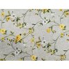 Dekoračná látka Kvety RAME žltá šírka 280 cm