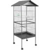 tectake 400749 voliéra 162 cm vysoká so strieškou - antracit