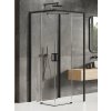 New Trendy Prime Black sprchovací kút 100x100 cm obdĺžniková čierna matné/priehľadné sklo K-1003