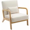 Design Shop Hibbing drevené nohy natur látka krémová
