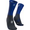 Bežecké ponožky Compressport, MID COMPRESSION SOCKS Modrá,Čierna T2