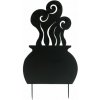 Kovová silueta čarodejnického kotle, černá, 100cm