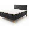 Antracitová boxspring posteľ 160x200 cm Stockholm – Meise Möbel
