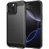 Techsuit Carbon Silicone kryt na iPhone 16 Pro Max – čierny