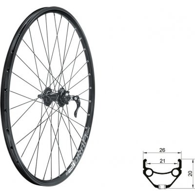KELLYS Zapletené koleso predné KLS DRAFT DSC F, 27,5", black