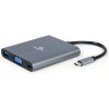 Gembird USB-C 6v1 multiport USB 3.1 + HDMI + VGA + PD + čítačka kariet + stereo audio A-CM-COMBO6-01