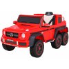 JOKO Elektrické autíčko Mercedes G63 4x4, penové kolesá, kožené sedadlo, červené
