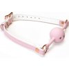 Liebe Seele knebel White & Pink Fairy Goat Leather Ball Gag
