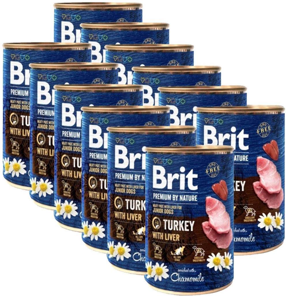 Brit Premium by Nature Turkey with Liver 12 x 400 g