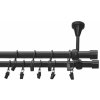 Rolmajster Kovová záclonová tyč 19 mm Čierna Stropná 240cm