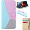 Peňaženkové kožené puzdro Tricolor na Motorola Moto G13 / G23 / G53 5G - Šedá