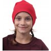 Detská bavlnená čiapka, obojstranná, čierna + červená