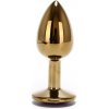 Kovový análny kolik Gold Steel Anal Plug S