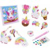 LEAN Toys 25149 Diamantová mozaika – prívesky s jednorožcami, farebné