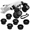 Hodinárska lupa - okuliare 2LED s vymeniteľnými šošovkami 10-25x