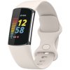 VSETKONAMOBIL 112694 SILICONE Vymeniteľný remienok pre Fitbit Charge 6 / Charge 5 MOON WHITE