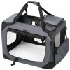 Prepravný box pre psov, nosič zvieratiek, veľkosť L pre stredné a veľké psy, sivý