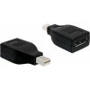 DeLock adaptér DisplayPort mini samec> DisplayPort samica, čierny