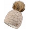 Fashionweek Moderni Vlnená zimná čiapka s bambulíflísová podšívka WOOLK PEGGY Farba: CAPPUCCINO, Veľkosť: Universal