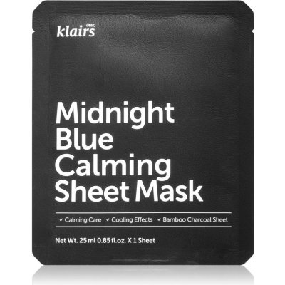 Klairs Midnight Blue Calming Sheet Mask upokojujúca plátienková maska 25 ml