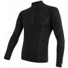 Tričko dlhé pánske SENSOR MERINO ACTIVE zips čierne M