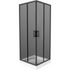 MEXEN/S - Rio sprchovací kút štvorec 80 x 80, grafit, čierny + vanička Rio vrátane výpuste 860-080-080-70-40-4510
