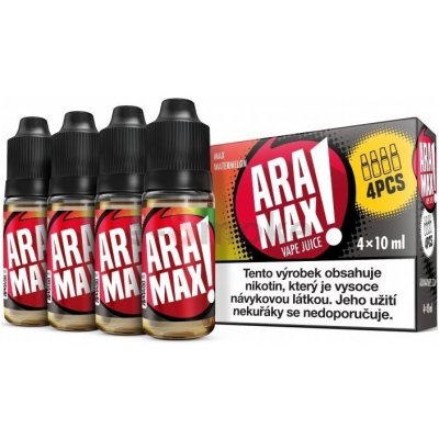 4-Pack Max Watermelon Aramax e-liquid, obsah nikotínu 12 mg
