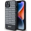 AppleMix Opakovaný kryt DKNY pre Apple iPhone 13 - umelá koža - čierna / biela