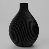 Váza Obsidia Farba produktu: Čierna, Výška vázy: L-240mm