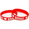 Náramok silikónový Love Brno - červený