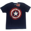 Marvel tričko Captain America Distressed Shield Modrá XXL