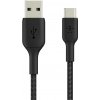 Belkin CAB002bt1MBK oplétaný USB-C - USB-A, 1m, černý