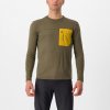 CASTELLI Cyklistický dres s dlhým rukávom zimný - UNLIMITED MERINO - hnedá/žltá