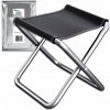 Turistická stolička Vitolog čierna bez operadla, látka, kov