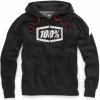 100% SYNDICATE Zip Hooded Sweatshirt Black Heather/White - XL