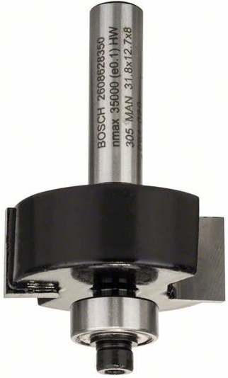 Falcovacia fréza Bosch s vodiacim ložiskom, dvojnožová, B 9,5 mm (2608628350)