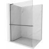 MEXEN/S - Kioto+ L Sprchová zástena WALK-IN s poličkou a držiakom uterákov 100 x 200 cm, transparent, grafit kartáčovaná 800-100-123-66-00